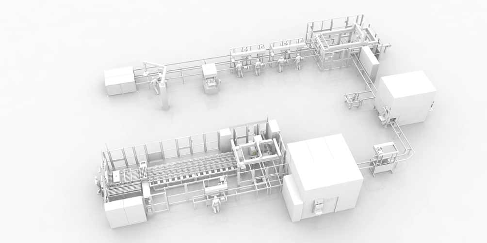Example of an energy storage systems battery production line