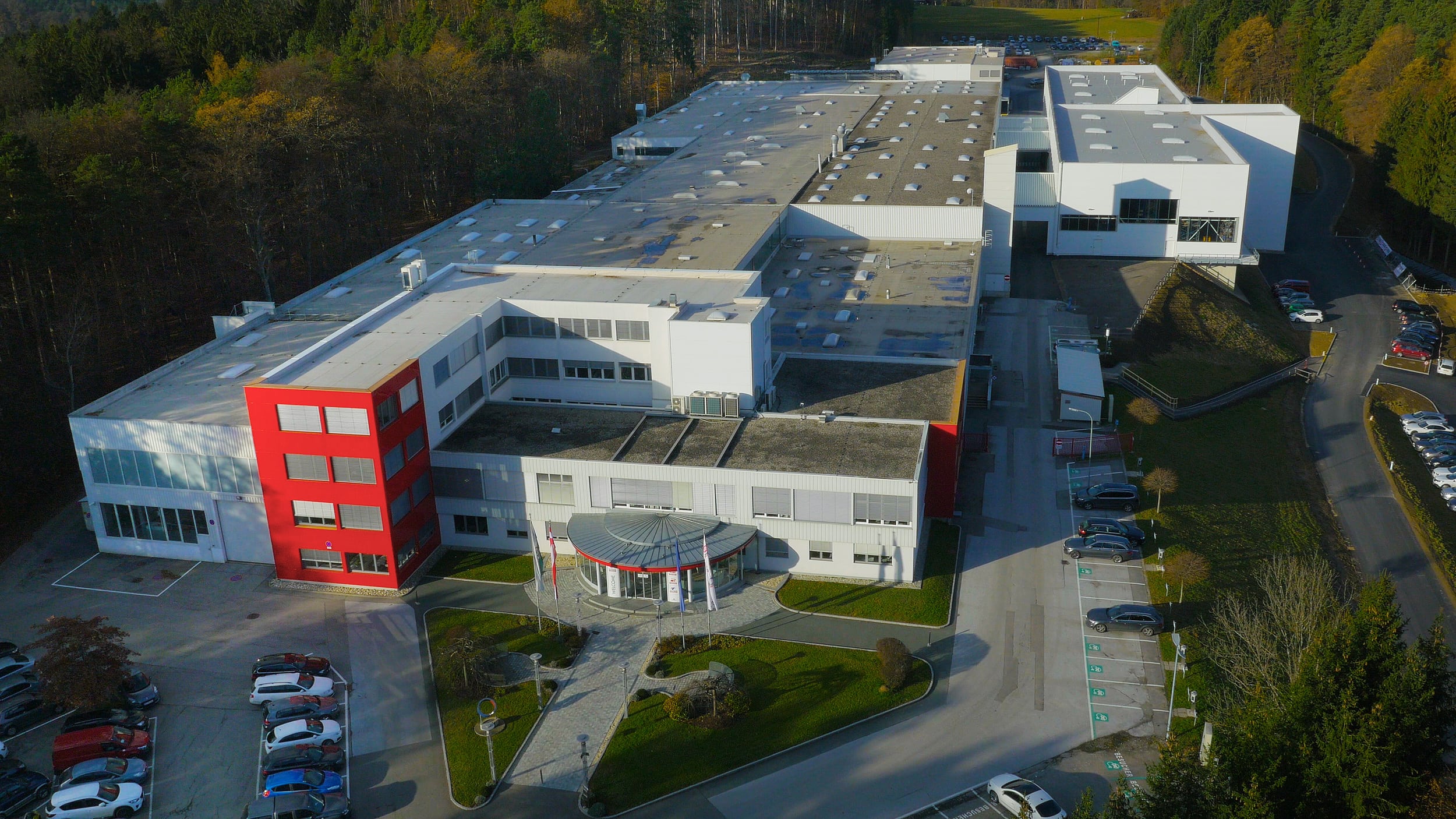 aerial view of production in austria