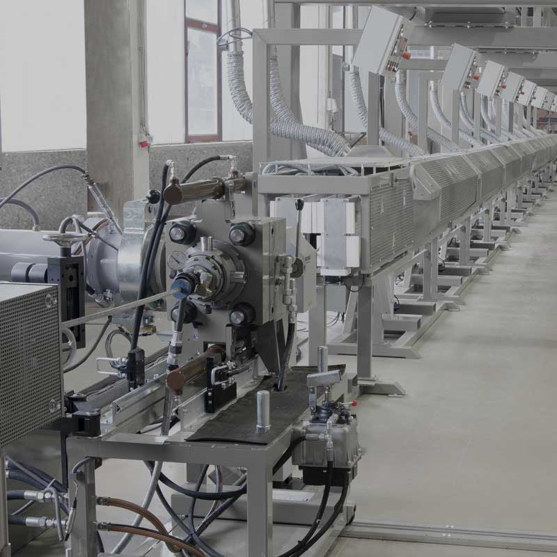 cable manufacturing line for silicone extrusion