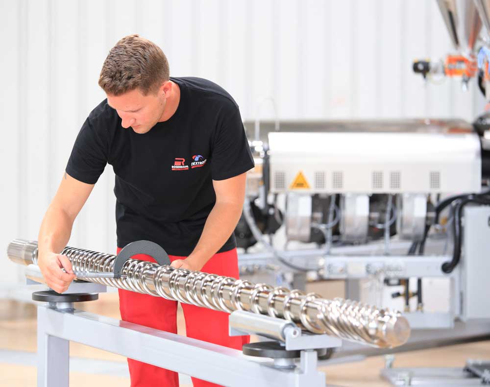 working with Rosendahl extruder screws